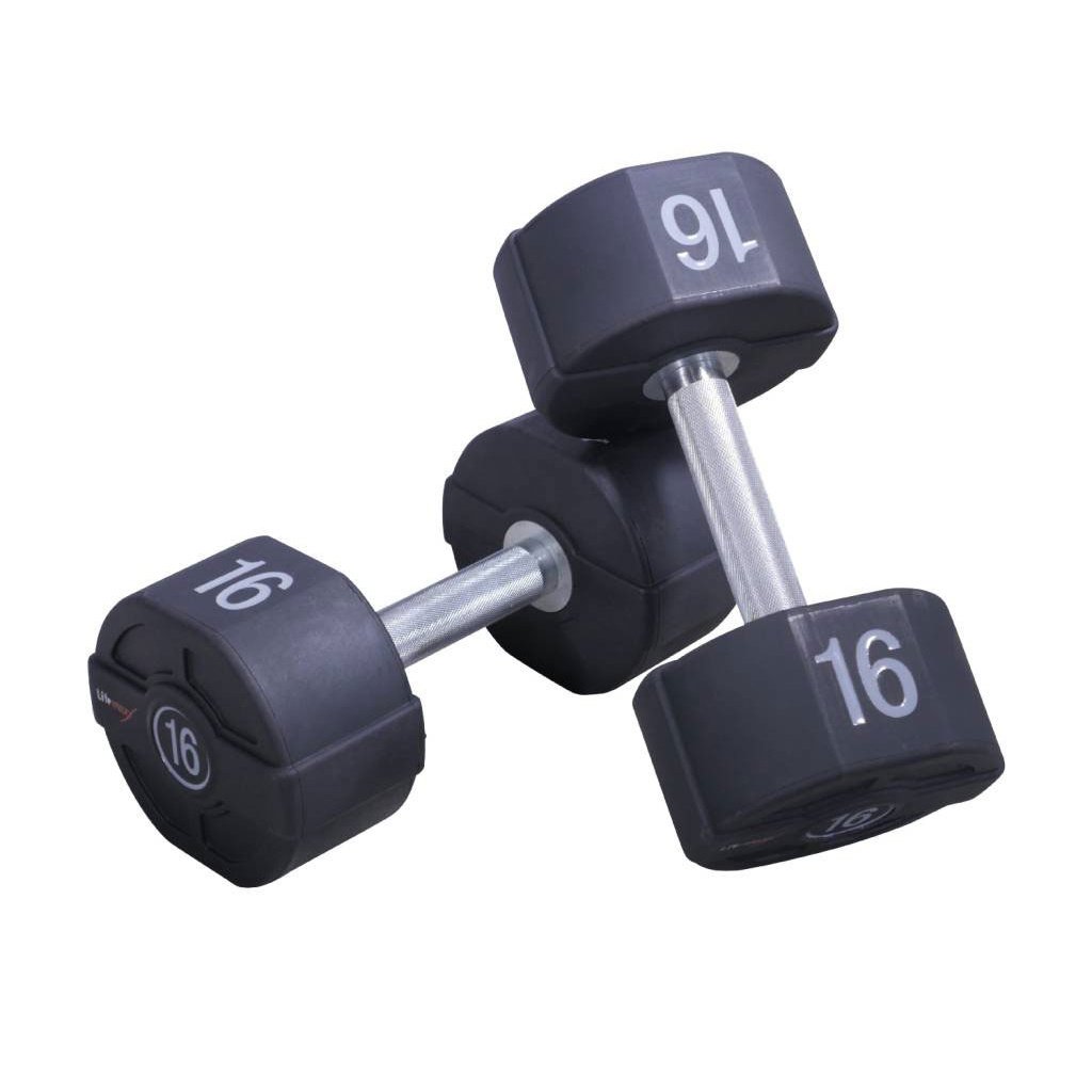 Lifemaxx Ronde PU Dumbbell Set - 2 x 10 kg