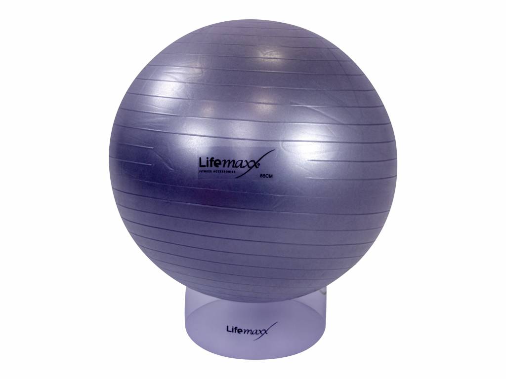 Lifemaxx Gymball - Anti-Burst Fitnessball - 75 cm - Zilver
