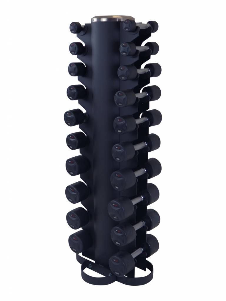 Lifemaxx Dumbbell Toren met Volledige Ronde Dumbbell Set - 1 t/m 10 kg