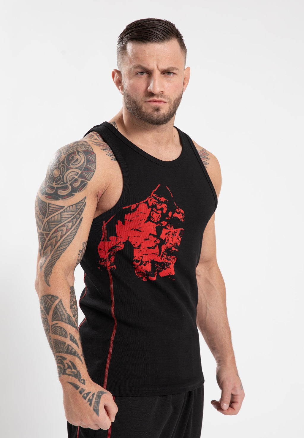 Gorilla Wear Monterey Tank Top - Noir/Rouge