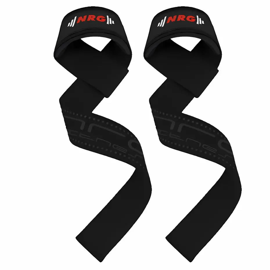 NRG Fitness Sangles de Levage - Sangles de Deadlift - Deluxe Noir
