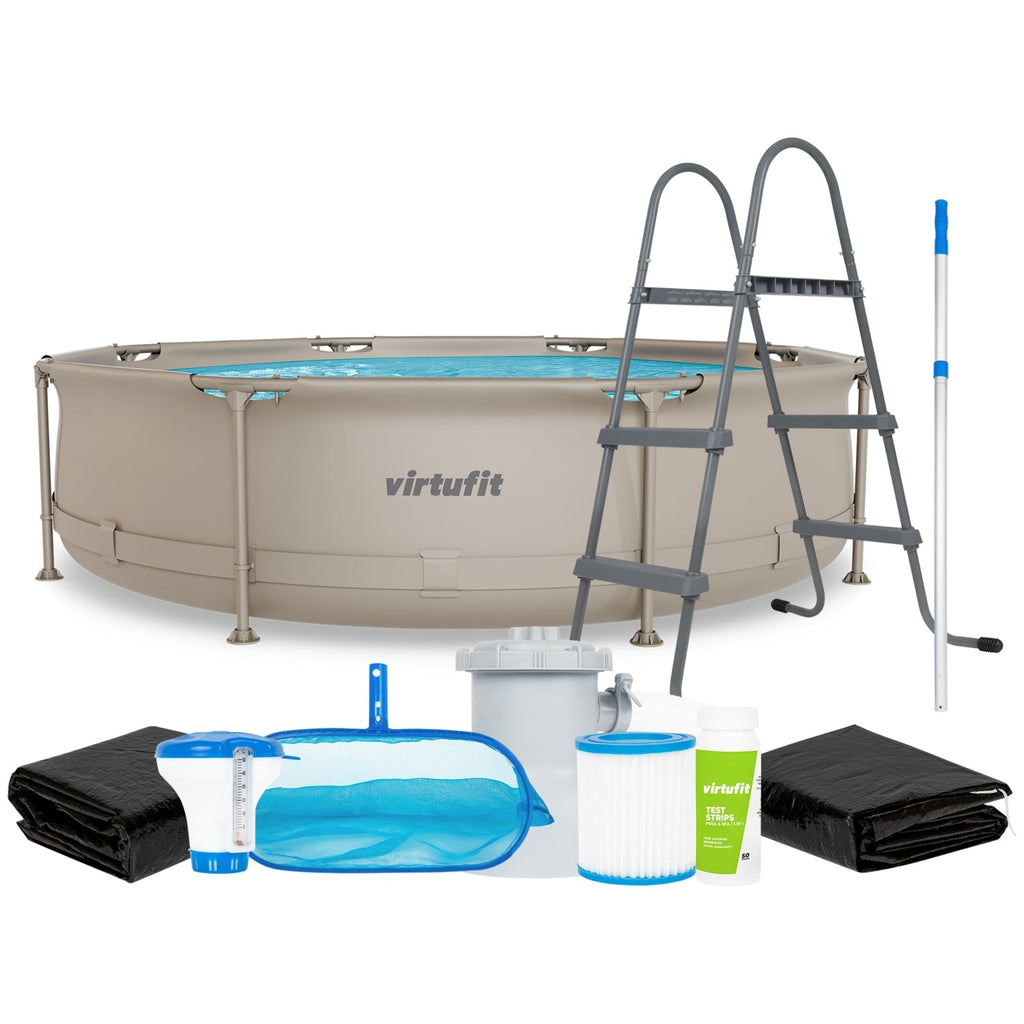 Piscine Ronde VirtuFit Ø305 x 76 cm - Beige - Pack Complet