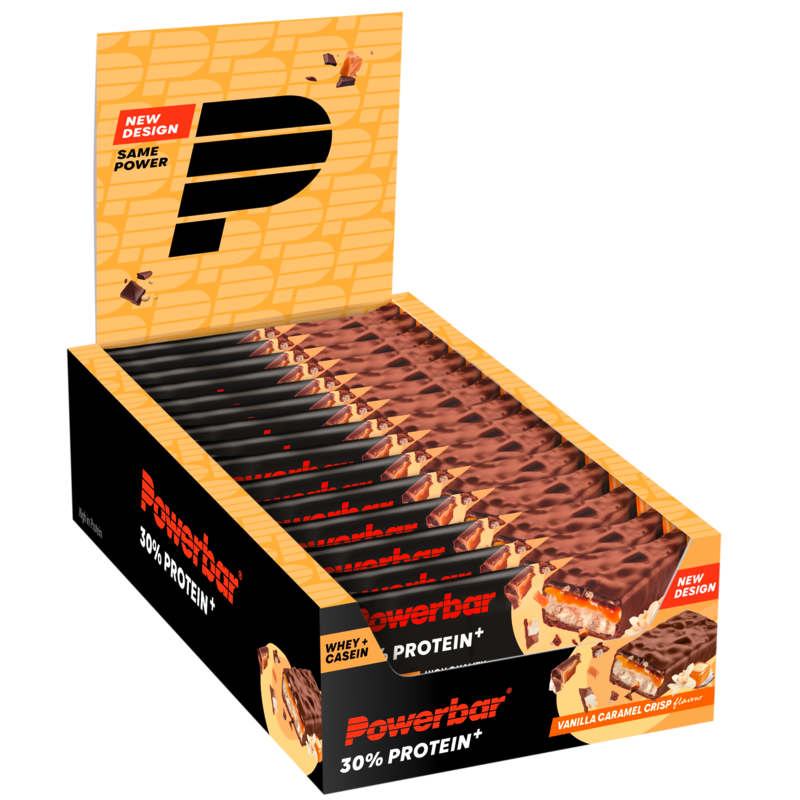 Powerbar 30% Protein+ Bar - 15 x 55 gr - Vanilla Caramel Crisp