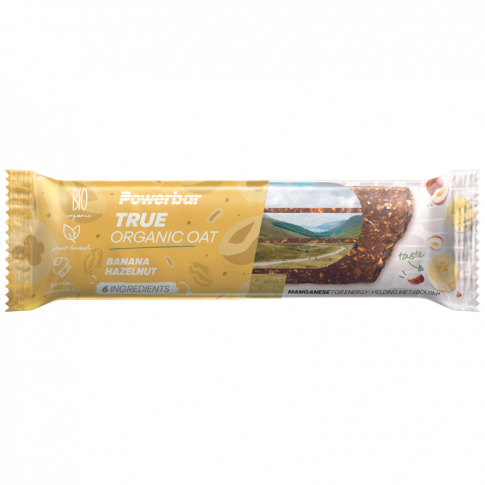 Powerbar True Organic Oat Bar - 18 x 40 gr - Banaan Hazelnoot