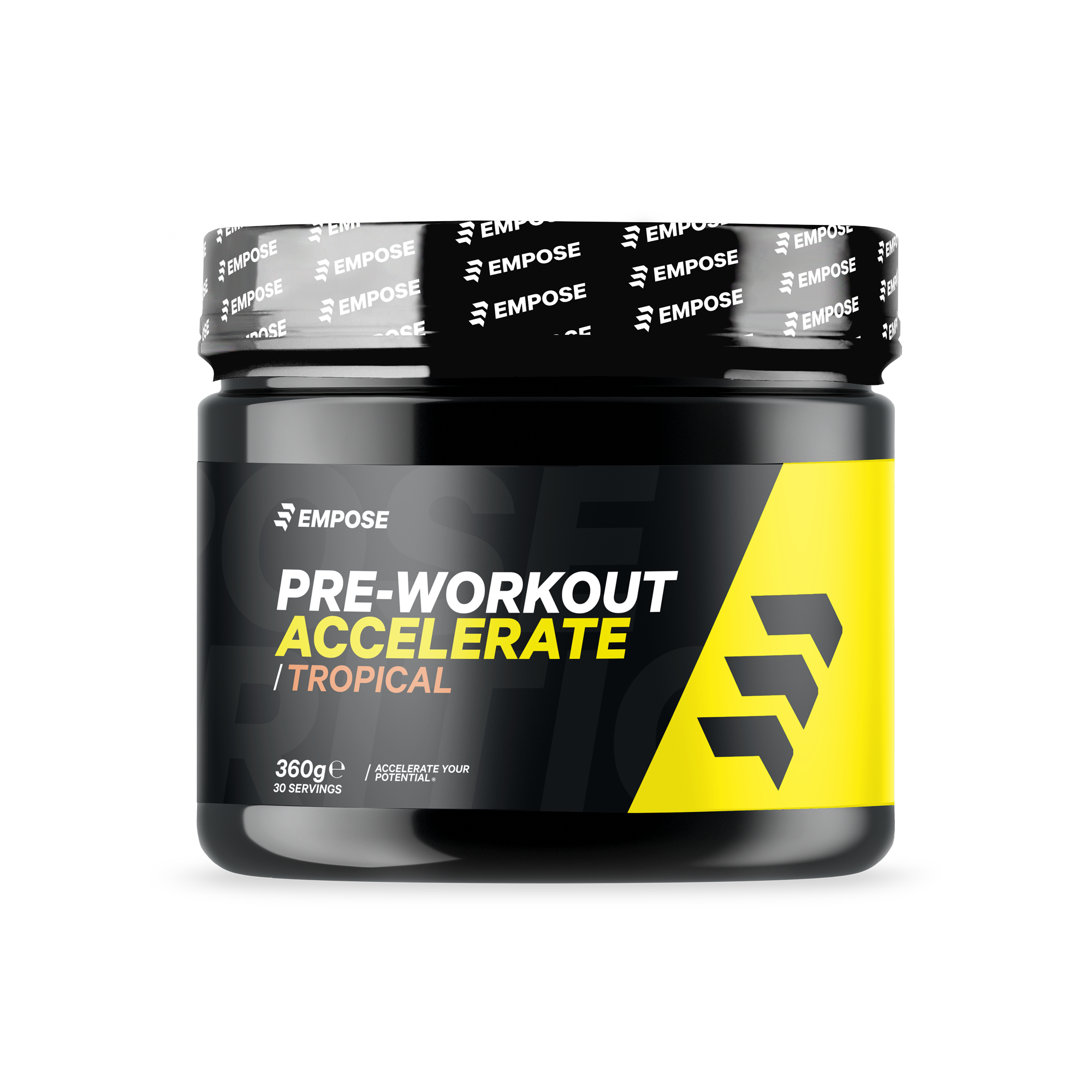 Empose Nutrition Pre-Workout Accelerate - 280 mg Caffeine - 360 gr - Tropical