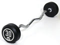 Muscle Power Barre d'haltère à boucle fixe en caoutchouc - 30 kg