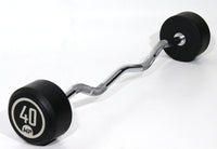 Muscle Power Barre d'haltère à boucle fixe en caoutchouc - 40 kg