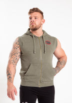 Gorilla Wear Silverdale Sweat à Capuche Sans Manche - Vert Armée
