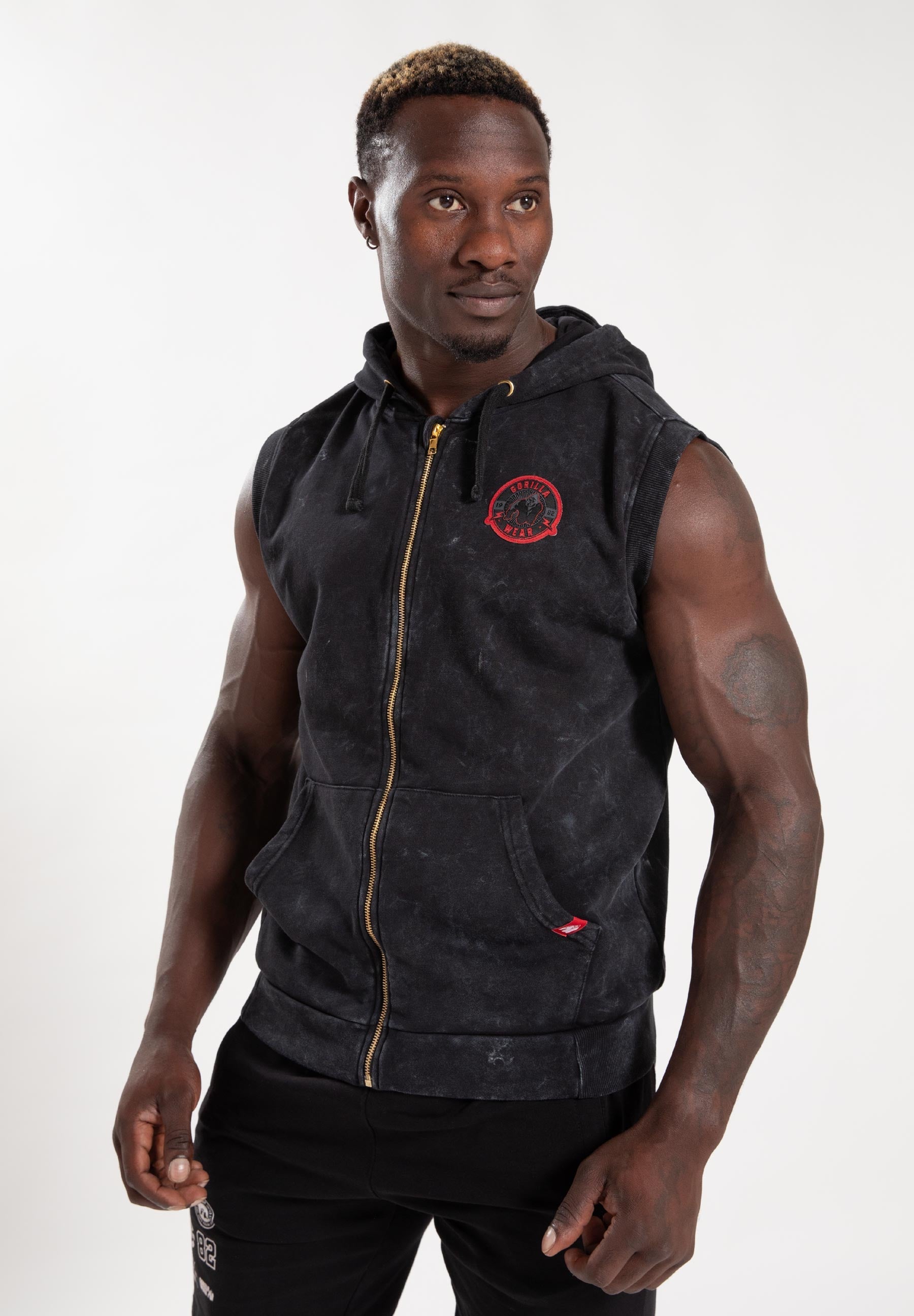 Gorilla Wear Silverdale Sweat à Capuche Sans Manche - Noir