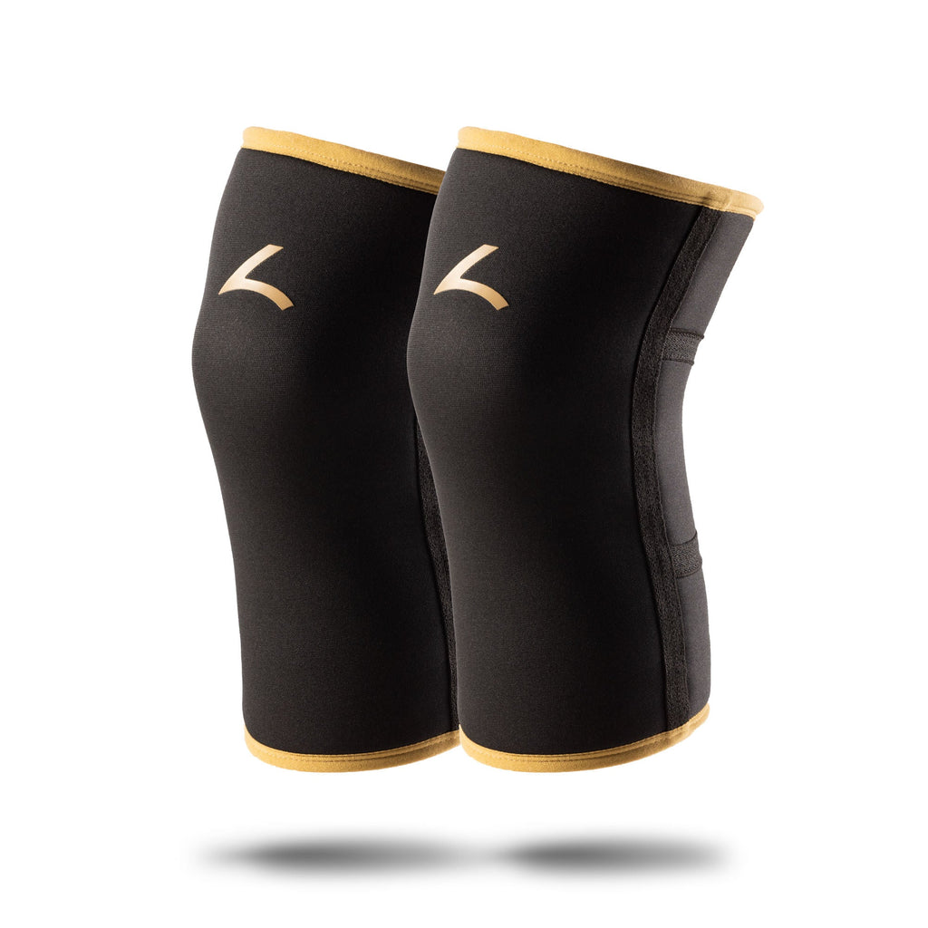 Reeva Powerlifting Bandages pour Genoux - 7 mm - Doré