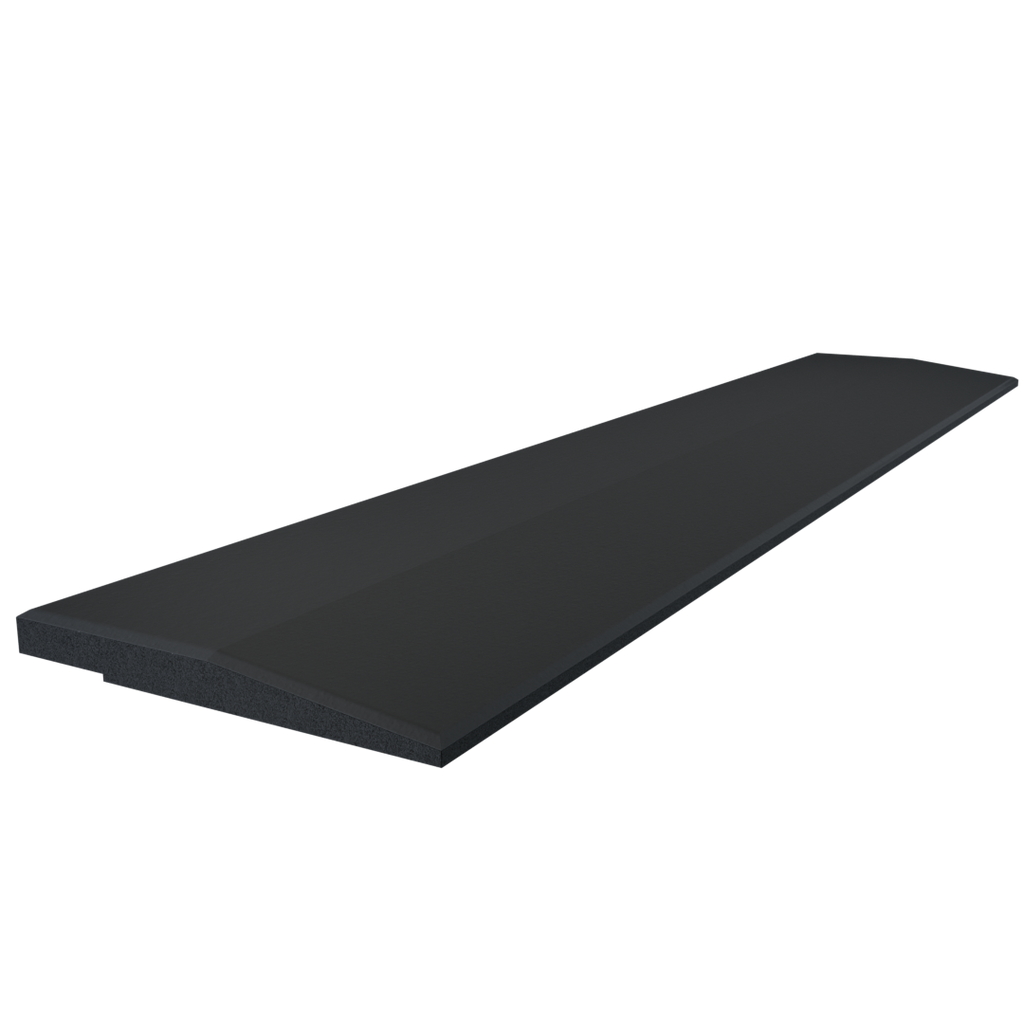 Profilé de rampe en caoutchouc Flow Fitness avec couche SBR imperméable – 100 x 20 x 2 cm – Noir - Tweedekans