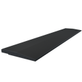 Profilé de rampe en caoutchouc Flow Fitness avec couche SBR imperméable – 100 x 20 x 2 cm – Noir - Tweedekans