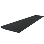 Profilé de rampe en caoutchouc Flow Fitness avec couche SBR imperméable – 100 x 20 x 2 cm – Noir - Tweedekans
