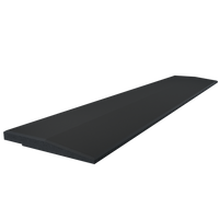 Flow Fitness Oploopprofiel Rubberen Met Waterdichte SBR-Laag  - 100 x 20 x 2 cm - Zwart