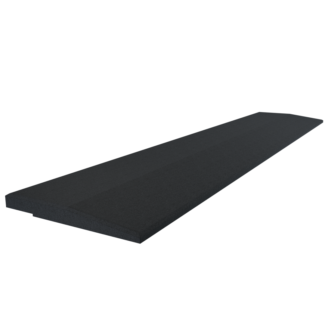 Flow Fitness Carreaux en caoutchouc pour profil de course - 100 x 20 x 2 cm - Noir - Tweedekans