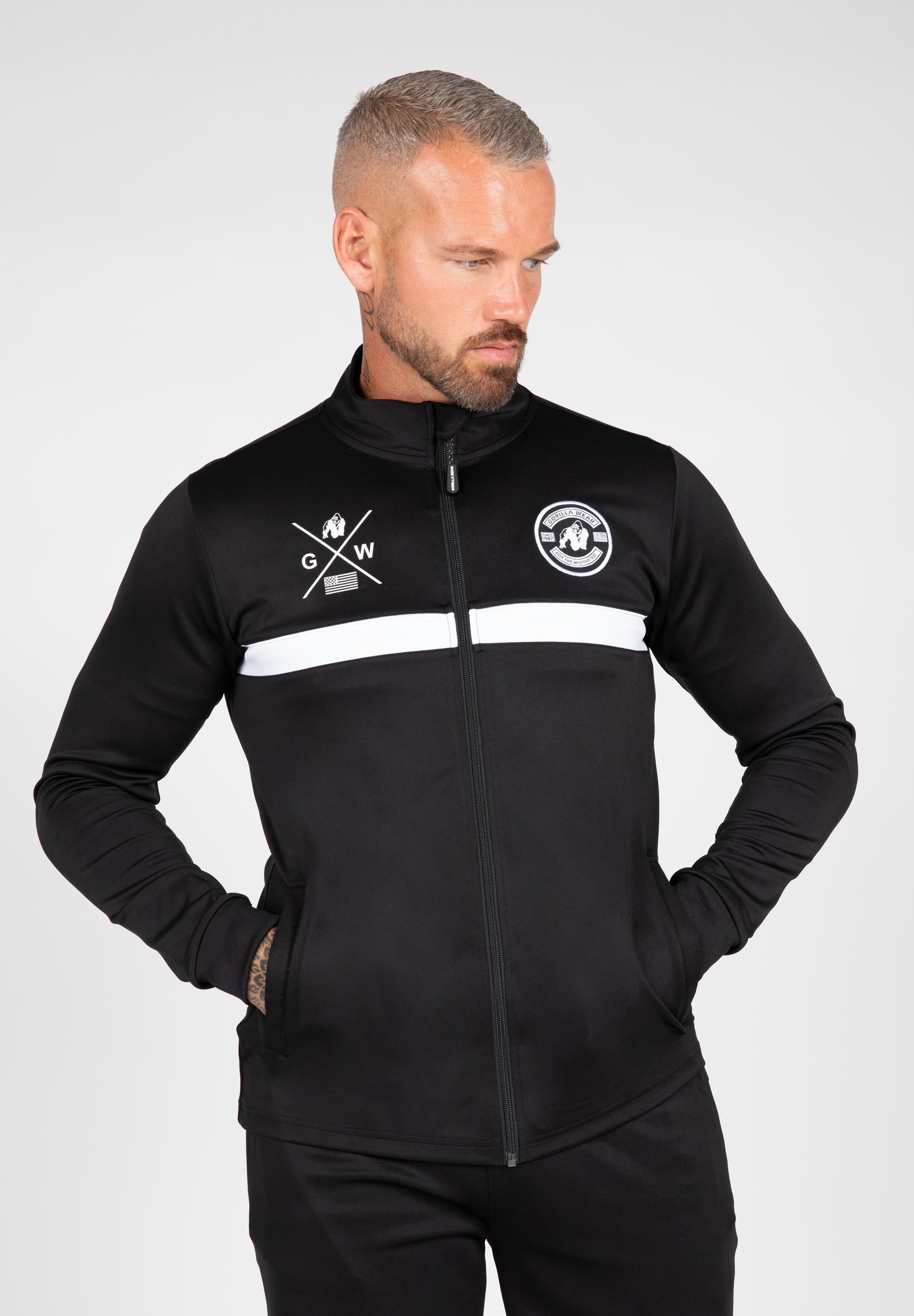 Gorilla Wear Vernon Veste d'entraînement - Track Jacket - Noir