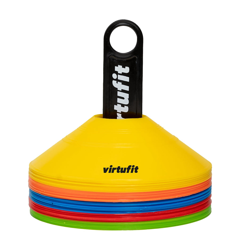 Chapeaux d'entraînement VirtuFit avec support - Pions - 50 Pièces - Filet de transport inclus - Tweedekans