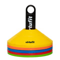 Chapeaux d'entraînement VirtuFit avec support - Pions - 50 Pièces - Filet de transport inclus - Tweedekans