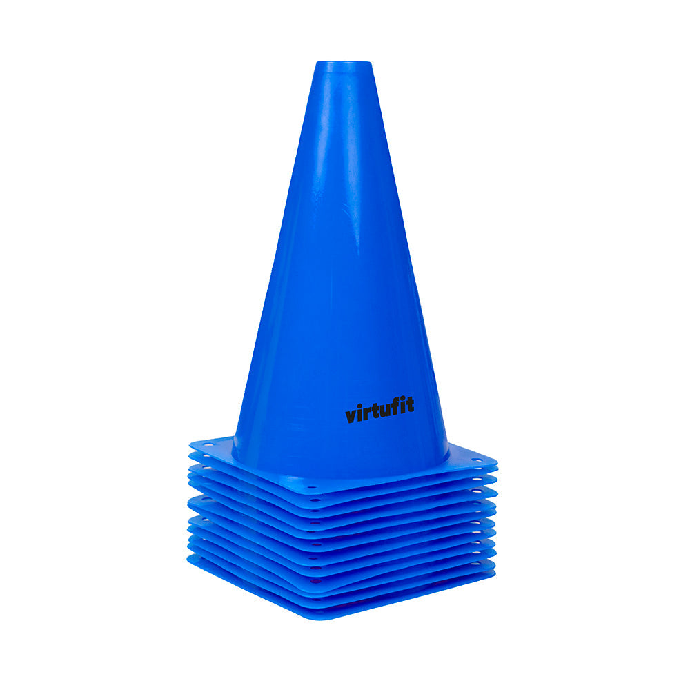 Ensemble de pions VirtuFit - 23 cm - 12 pièces - Bleu - Tweedekans