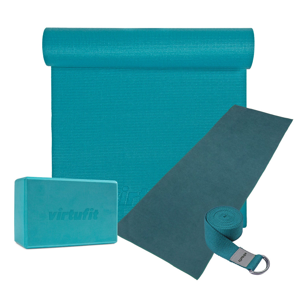 VirtuFit Premium Yoga Kit - 4-Piece - Ocean Green