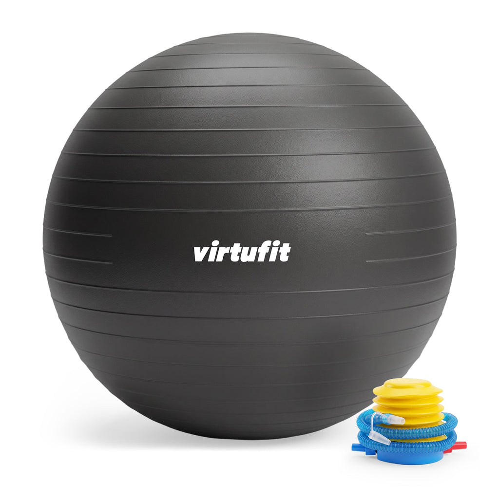 VirtuFit Anti-Burst Fitness Ball Pro - Avec Pompe - Noir - 85 cm - Tweedekans