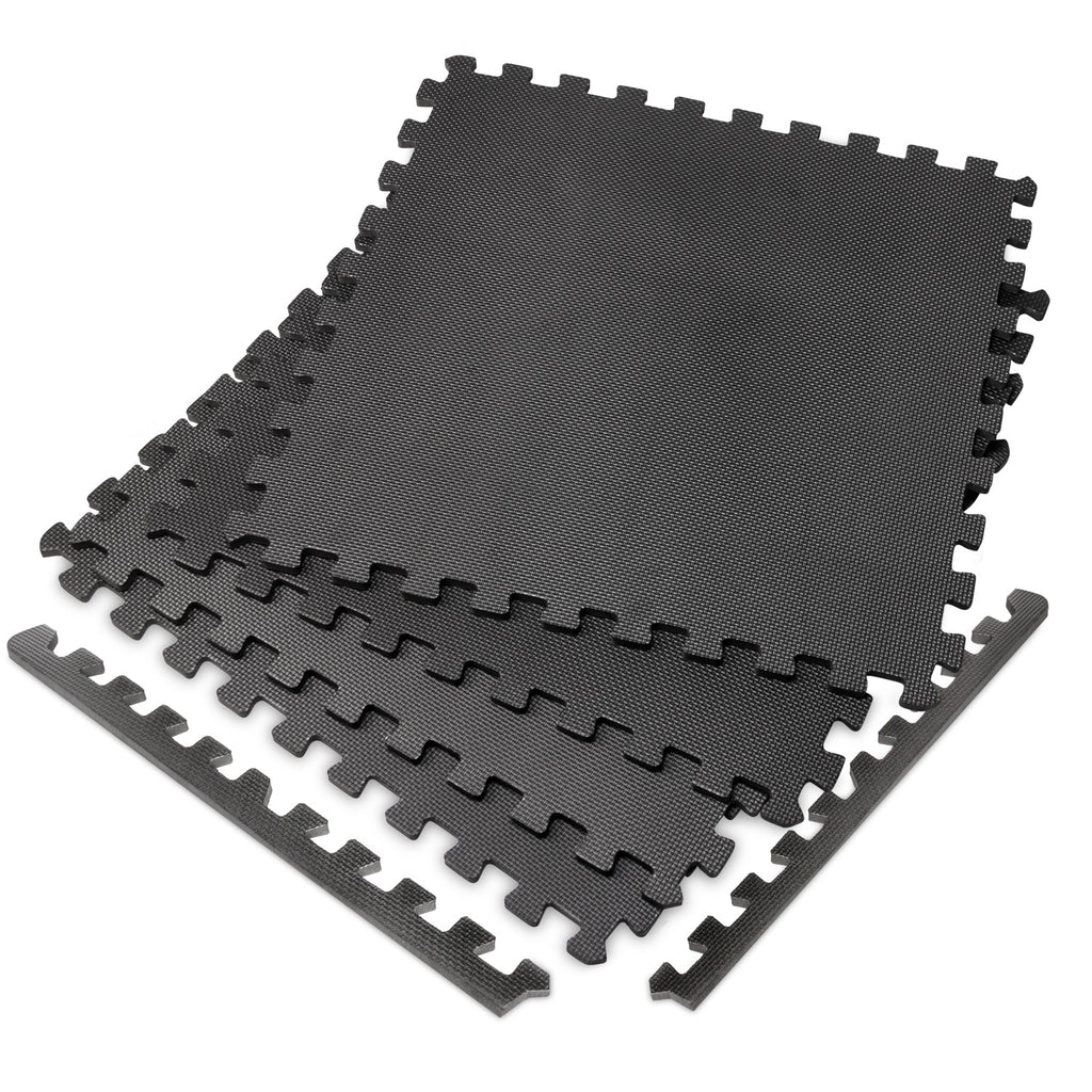 Tapis Puzzle Fitness VirtuFit – Tapis de Sol 4 Pièces – 120×120 cm – Noir - Tweedekans