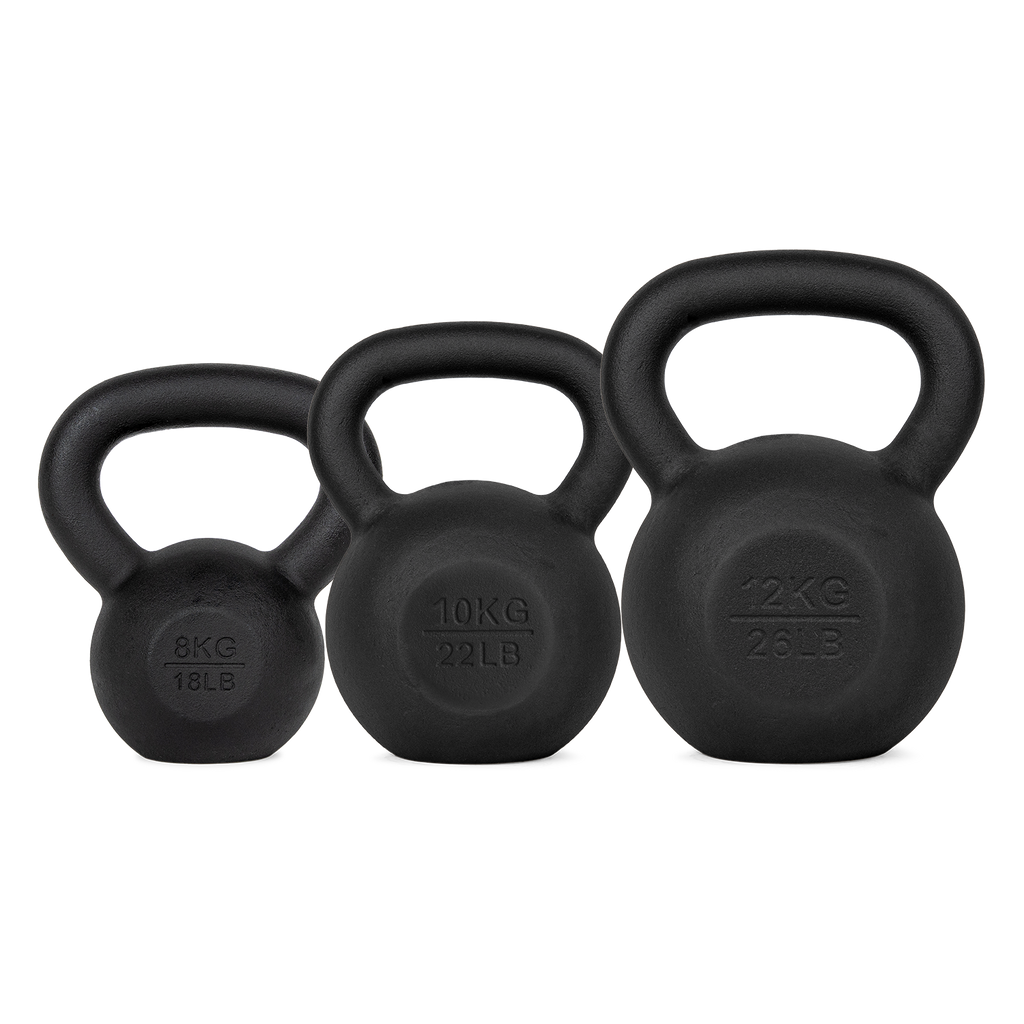 VirtuFit Kettlebell Set Cast iron 8-10-12 kg