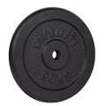 VirtuFit Haltère en fonte - Poids haltère - 30 mm - 20 kg - Noir