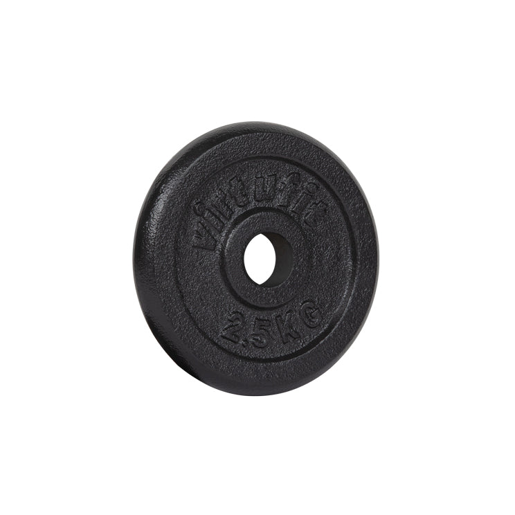 VirtuFit Haltère en fonte - Poids haltère - 29 mm - 2.5 kg - Noir