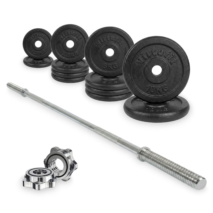 VirtuFit Kit d'Haltères en Fonte - 60kg