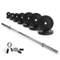 VirtuFit Kit d'Haltères en Caoutchouc - 120 kg