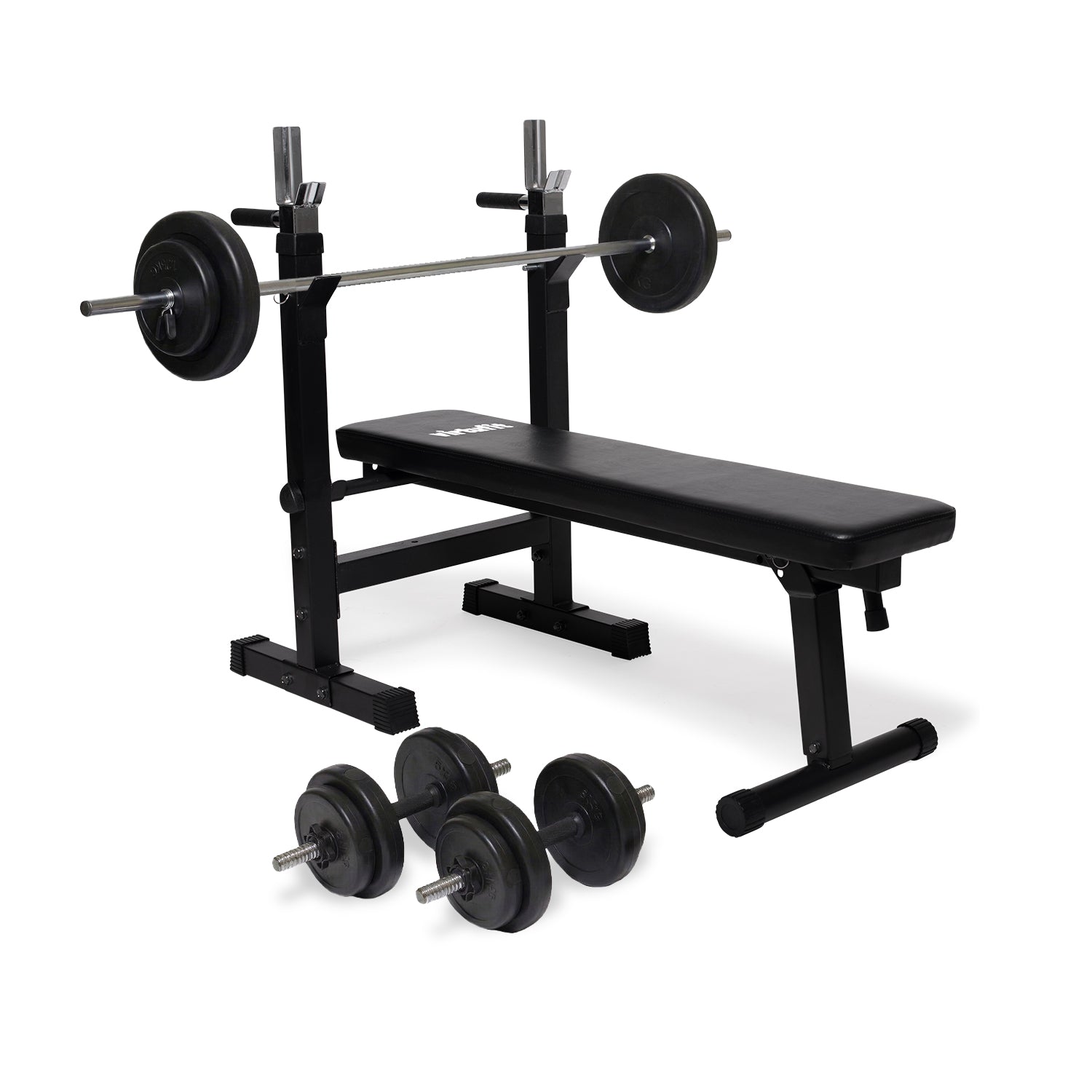 VirtuFit Verstelbare Halterset - 30,5 kg - Halterbank Compact - Dumbbellset - Halterset - Tweedekans