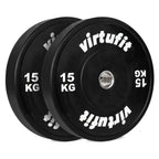 VirtuFit Bumper Plate - Olympische Halterschijf van Rubber - 50 mm - set 2 x 15 kg