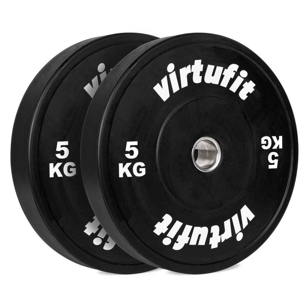 VirtuFit Bumper Plate - Plaque de poids olympique en caoutchouc - 50 mm - set 2 x 5 kg