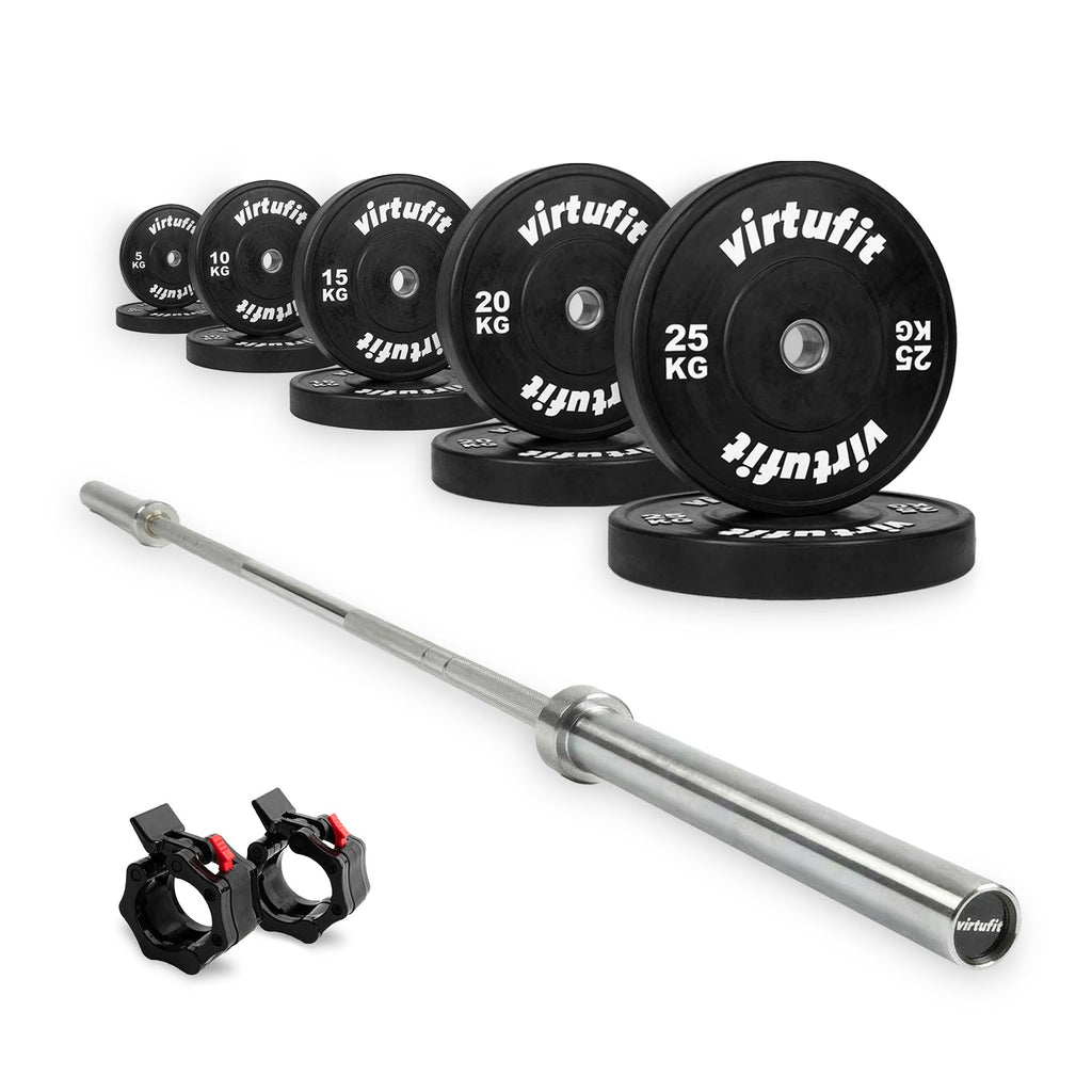 Kit d'Haltères Bumper Plates Olympiques VirtuFit - 170 kg