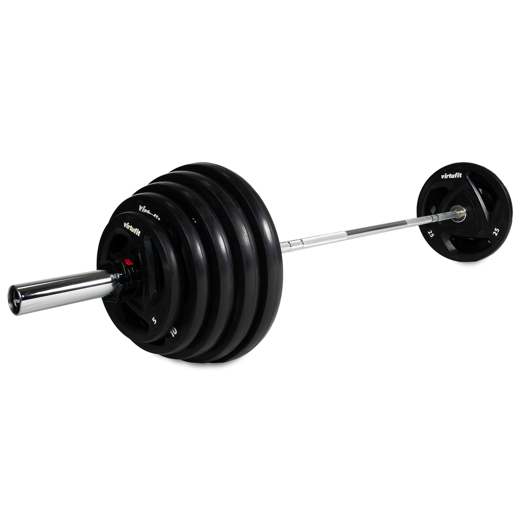 VirtuFit - Jeu d'haltères olympiques en caoutchouc - 170 kg