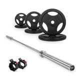 VirtuFit Olympische Gietijzeren Halterset - 90 kg - Hoofdafbeelding