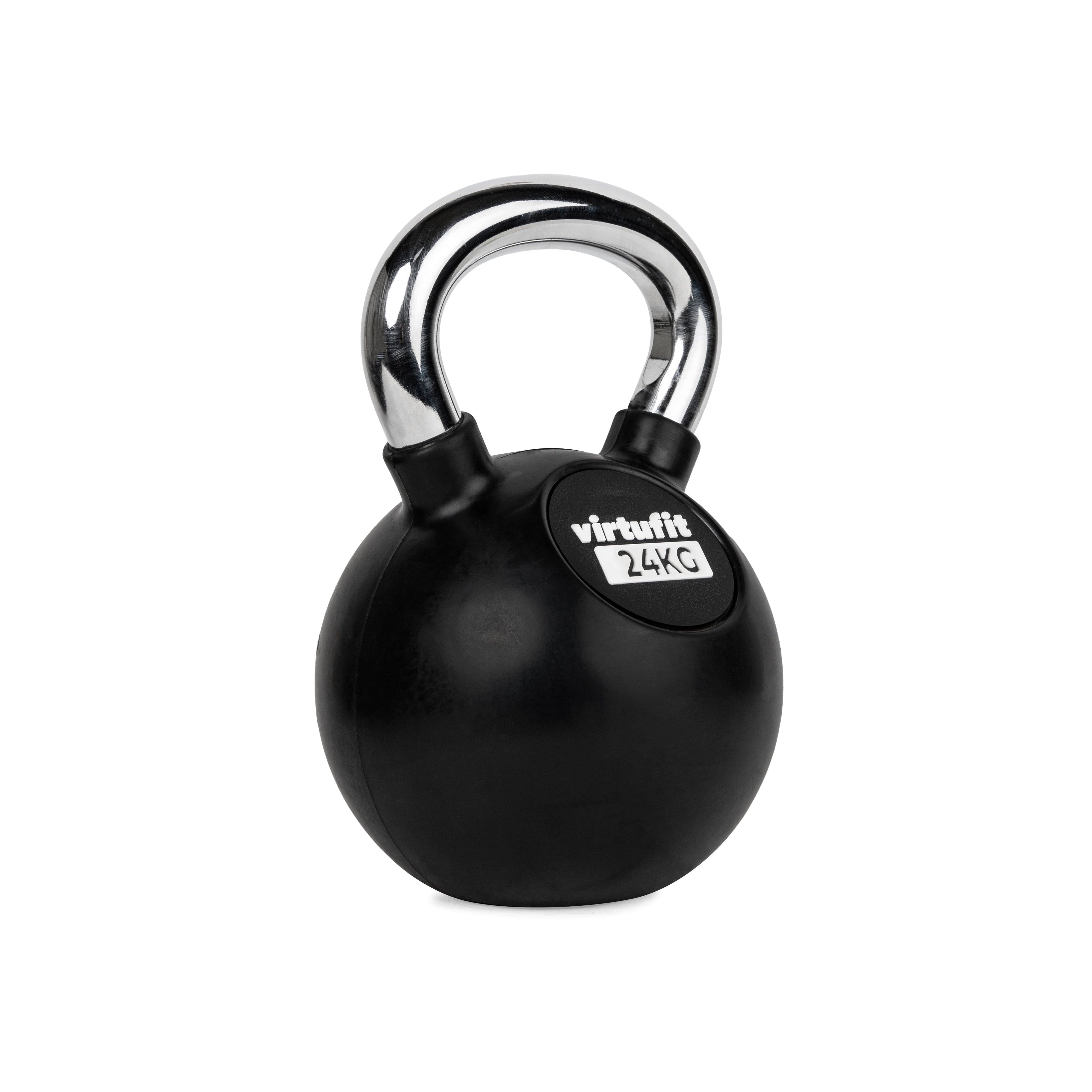 VirtuFit Kettlebell - Rubber/Chroom - 24 kg - Tweedekans