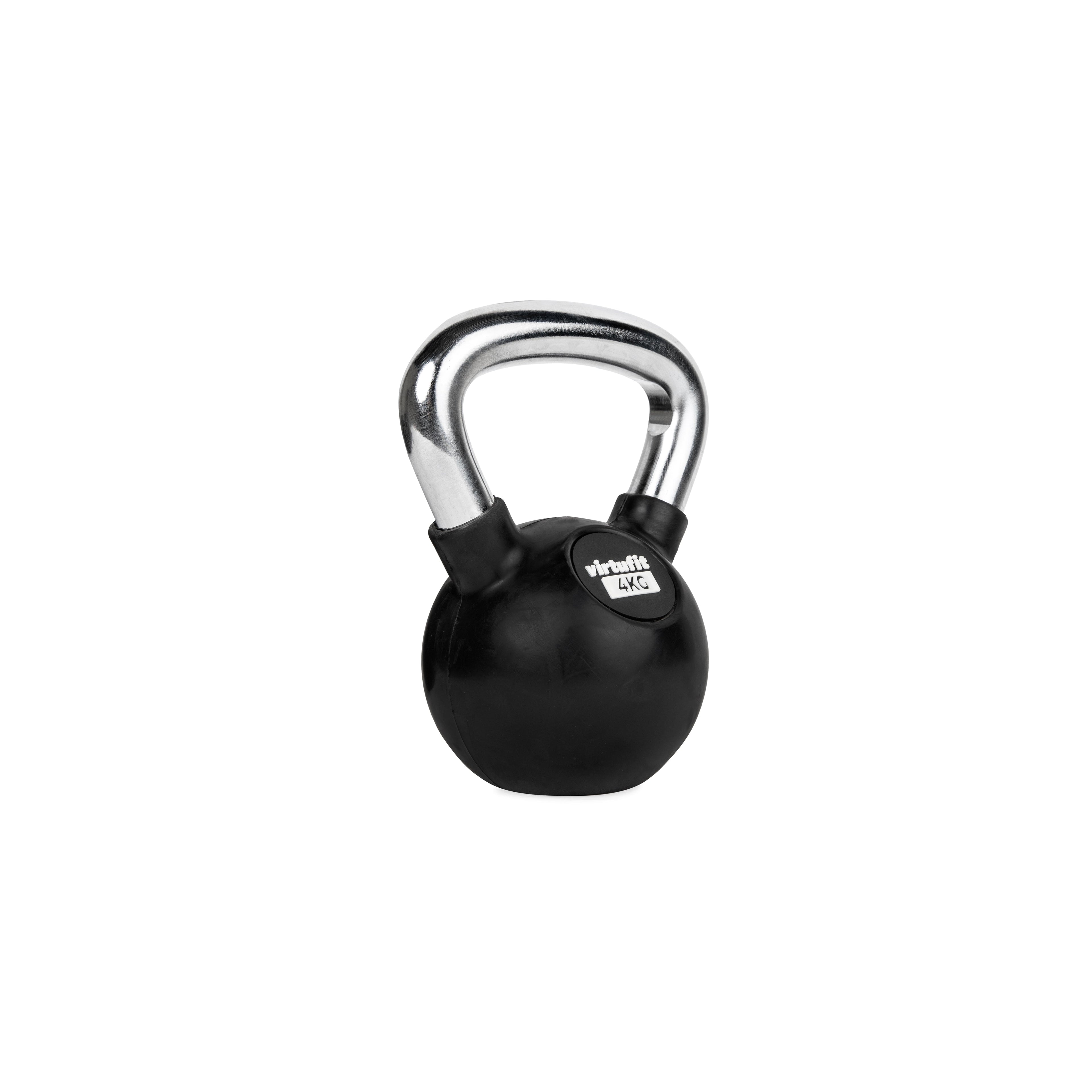 VirtuFit Kettlebell Pro - Caoutchouc - 4 kg - Tweedekans