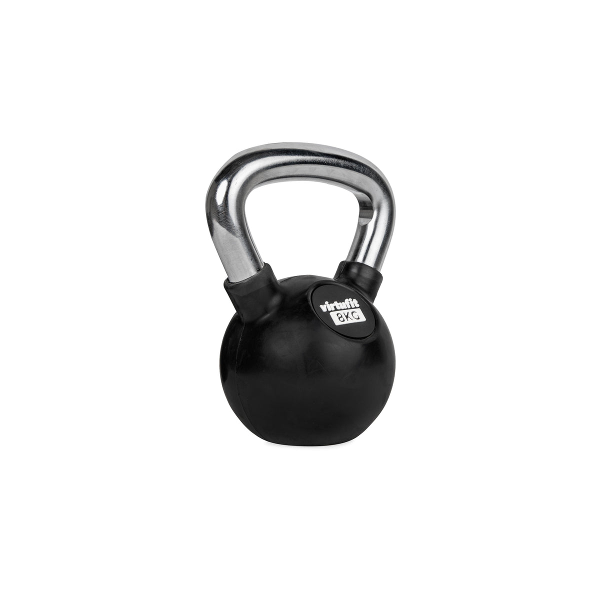 VirtuFit Kettlebell - Rubber/Chroom - 8 kg - Tweedekans