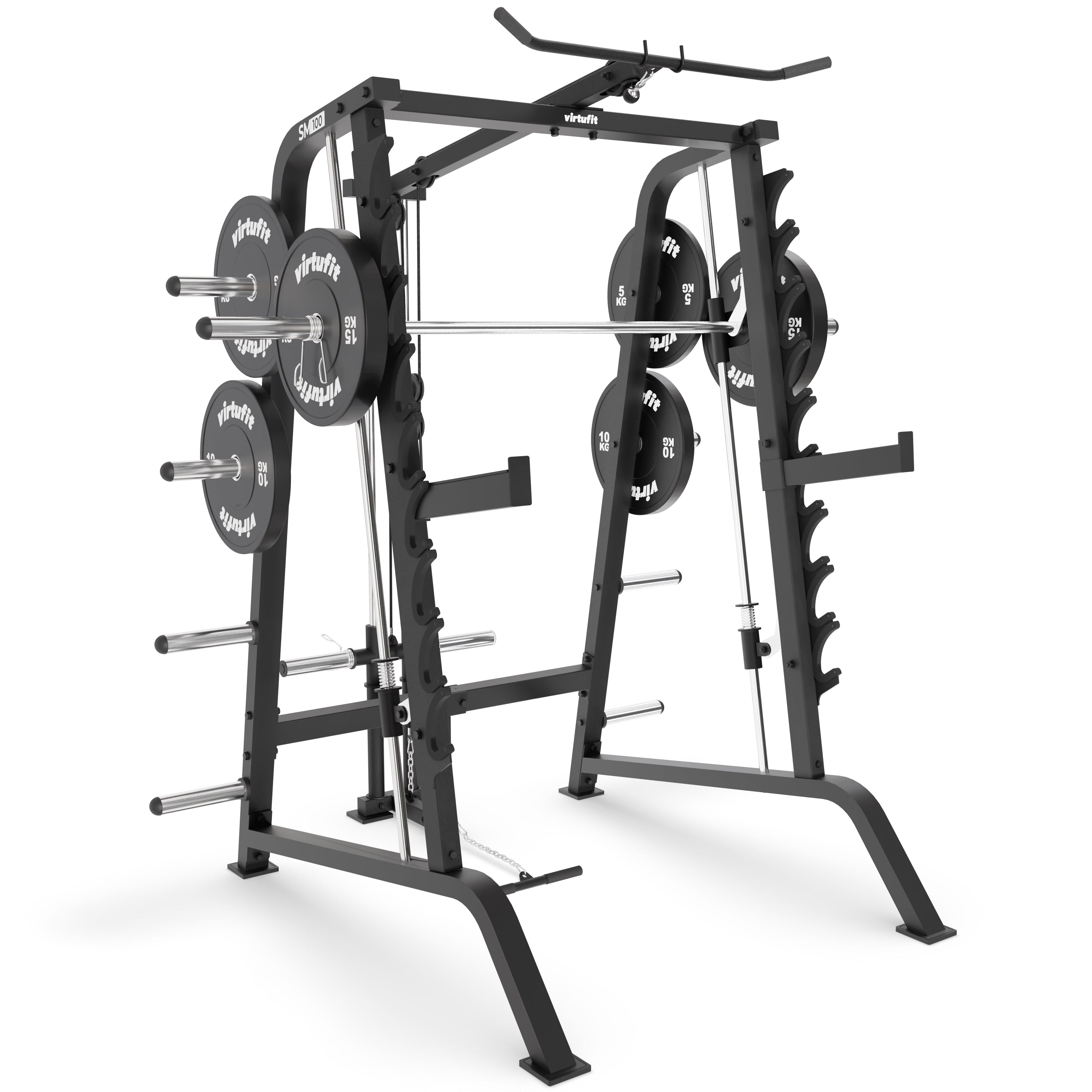 VirtuFit SM100 Smith Machine – Inclusief 100 kg Bumper Plates Set – Krachtstation