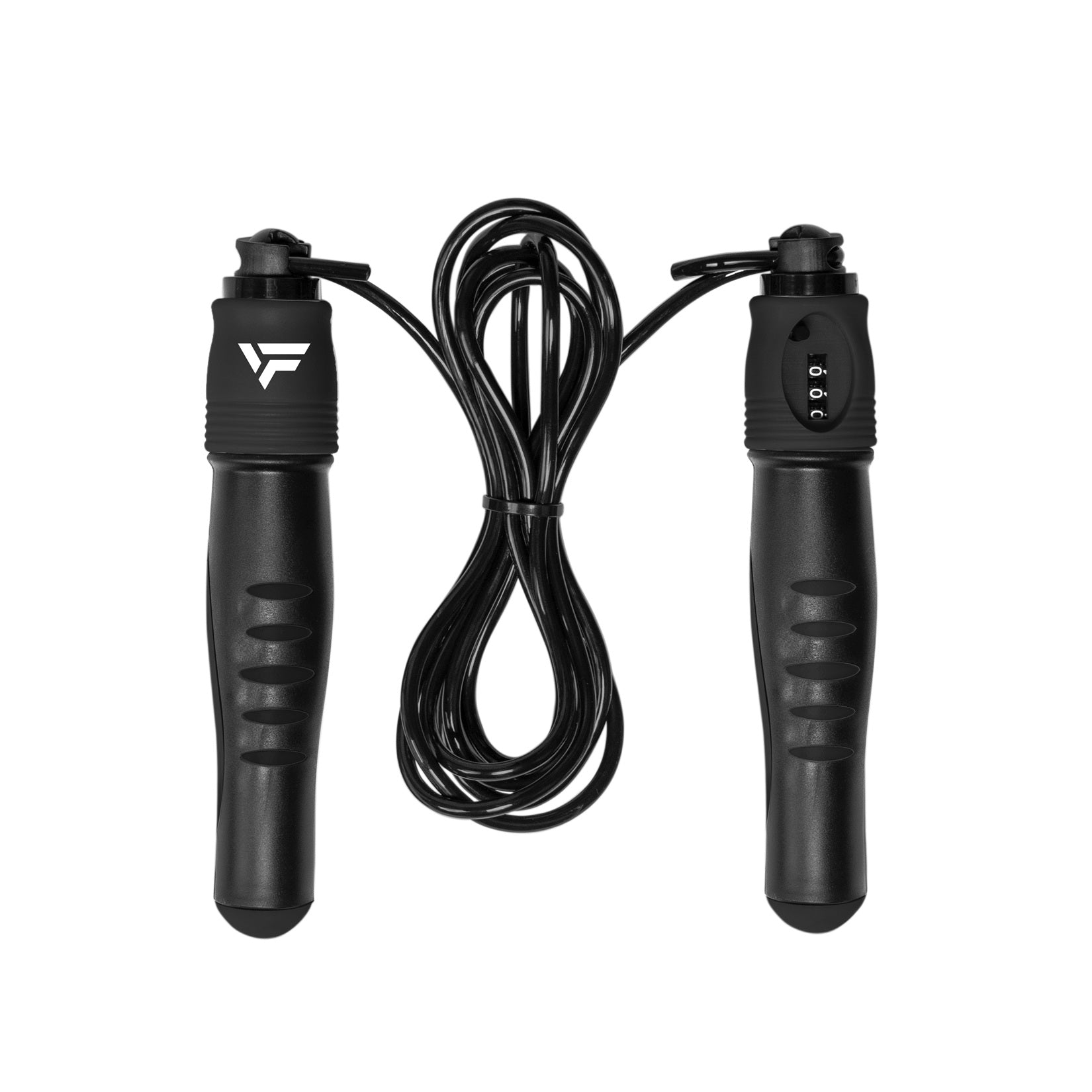 Corde à sauter ajustable VirtuFit - Avec compteur - Noir/Gris - Tweedekans