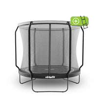 Trampoline VirtuFit Premium avec filet de sécurité - Noir - 251 cm