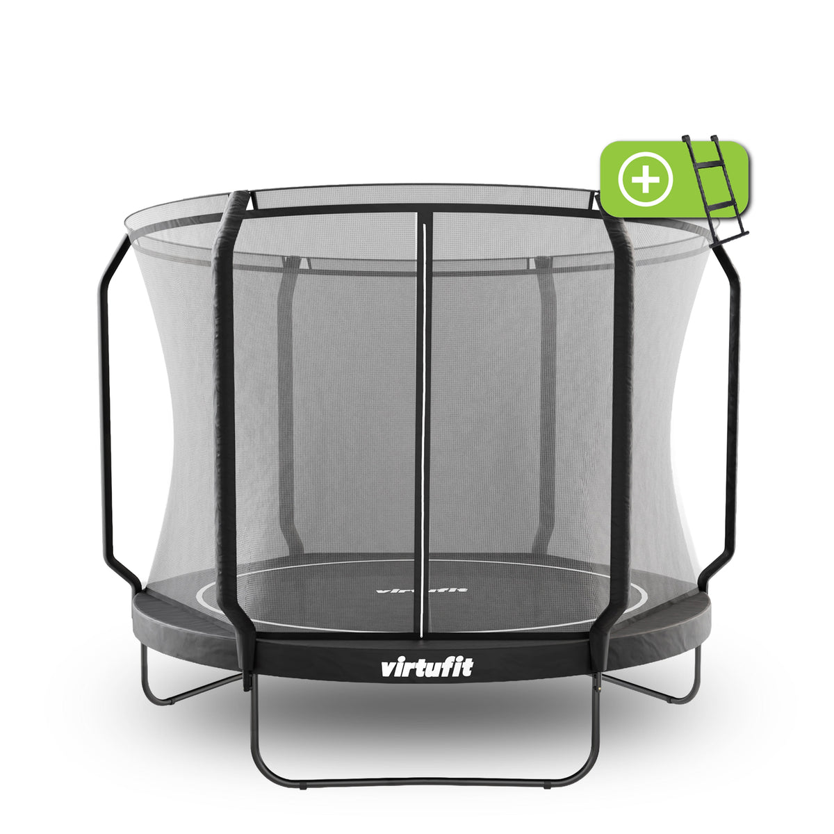 Trampoline VirtuFit Premium avec filet de sécurité - Noir - 305 cm - Tweedekans