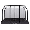 VirtuFit Trampoline creusé Premium avec Filet de Sécurité - Noir - 183 x 274 cm - Tweedekans