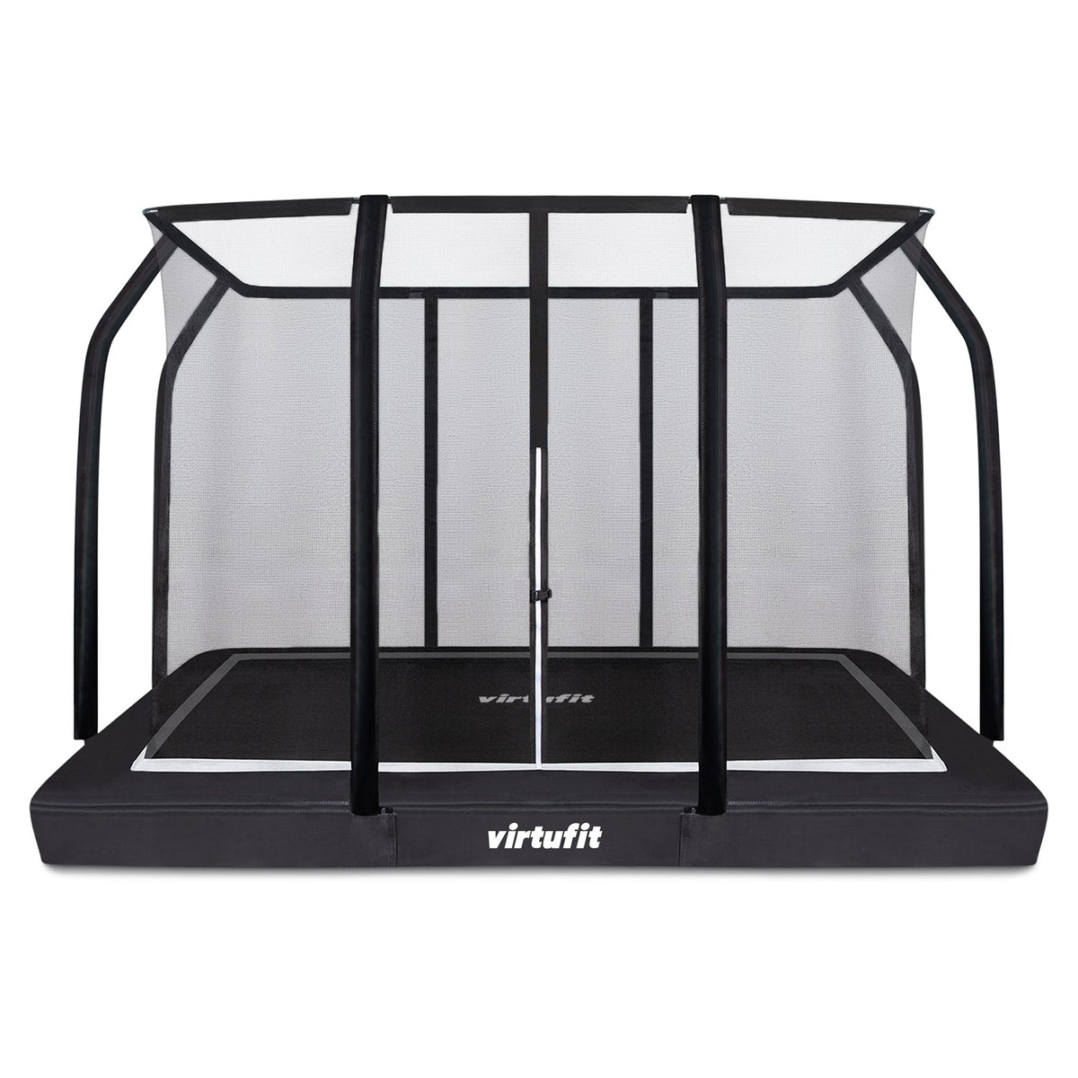 VirtuFit Trampoline creusé Premium avec Filet de Sécurité - Noir - 183 x 274 cm - Tweedekans