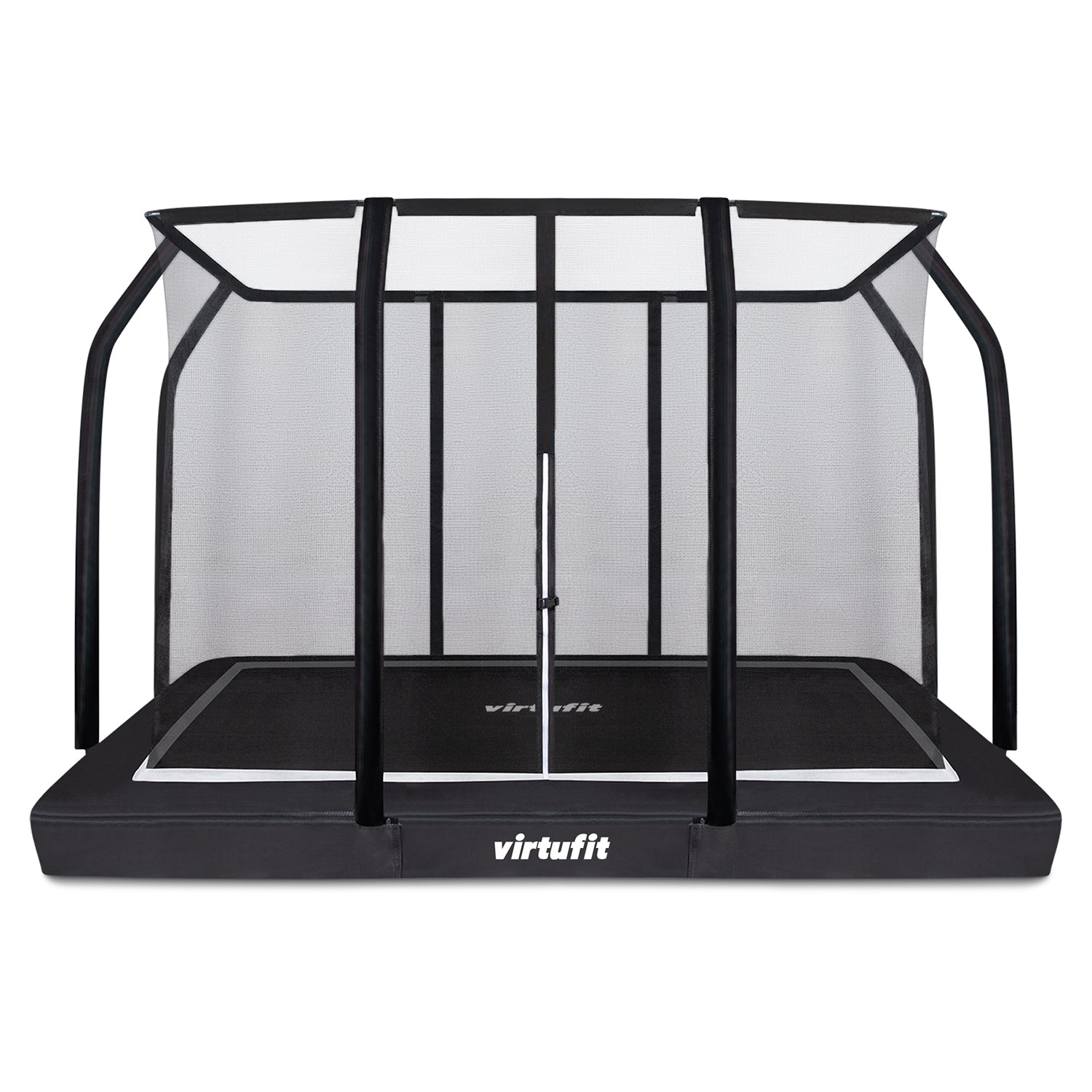 VirtuFit Premium Inground Trampoline avec Filet de Sécurité - Noir - 244 x 366 cm - Tweedekans