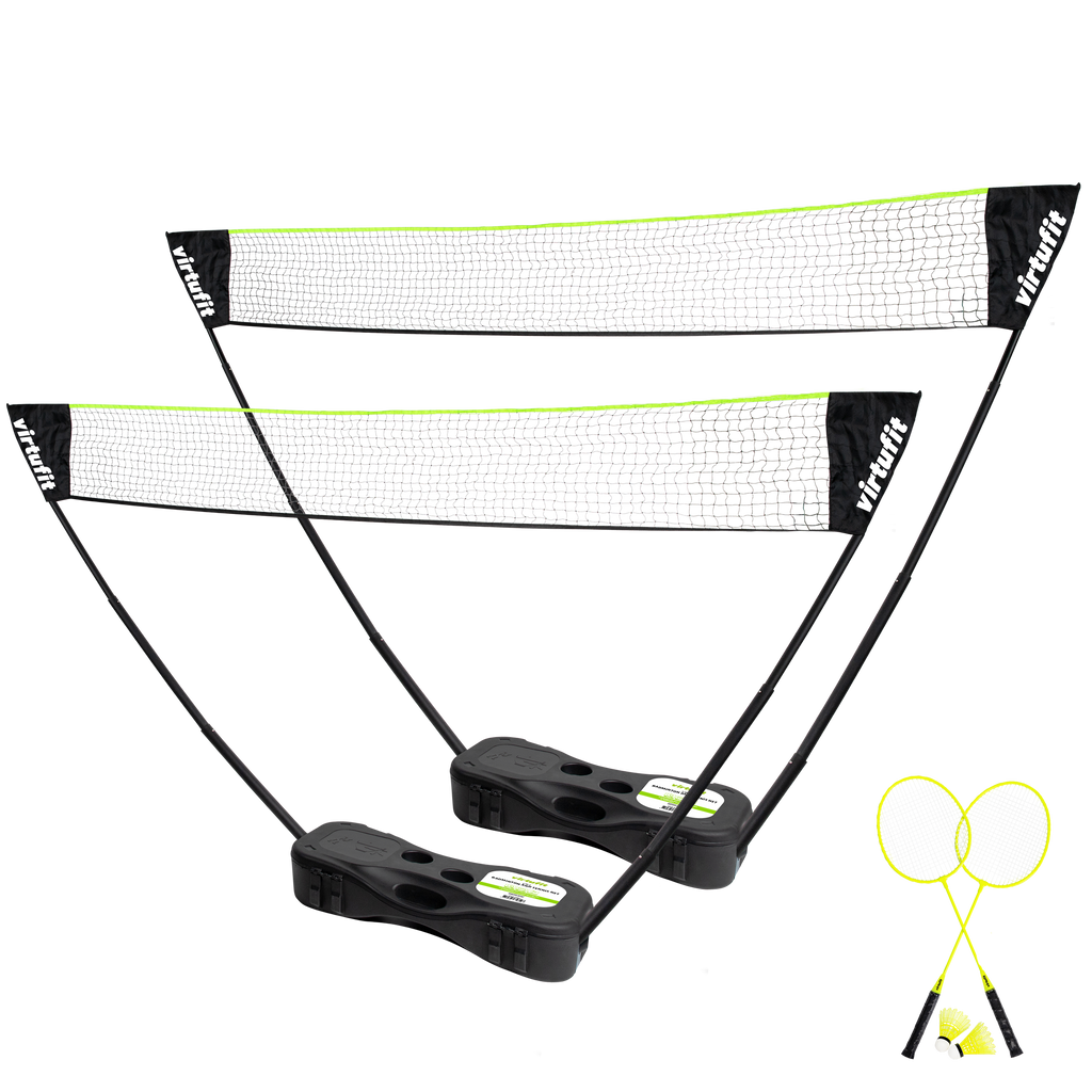 VirtuFit 2-en-1 Portable Badminton et Tennis Set - Comprend un étui et des raquettes - Tweedekans