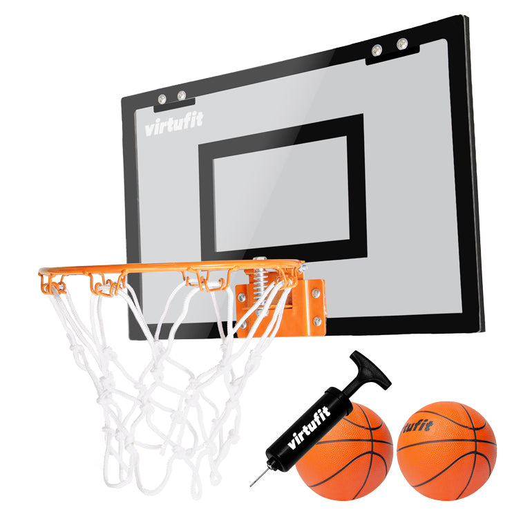 VirtuFit Pro Mini Basketbalbord met 2 Ballen en Pomp - Zwart - Tweedekans - Hoofdafbeelding