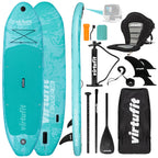 VirtuFit Supboard Cruiser 305 - Turquoise - Avec siège Kayak, accessoires et sac de transport